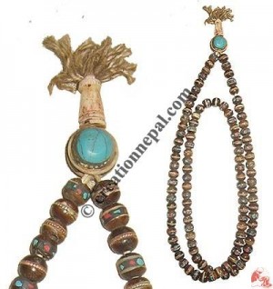 Decorated bone Japa mala