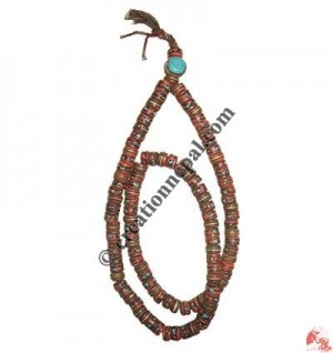 Stone Decorated Japa Mala (Red)