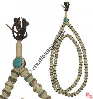 Decorated Japa Mala (white)