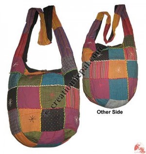 Patch-work khaddar lama bag