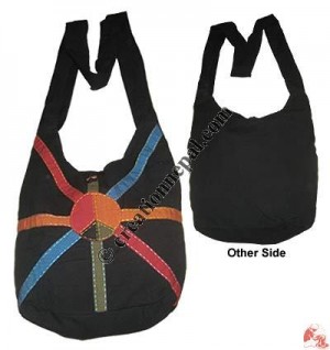 Peace patch black lama bag