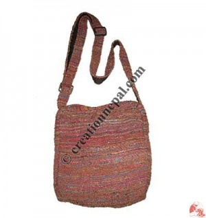 Flap less recycled silk bag