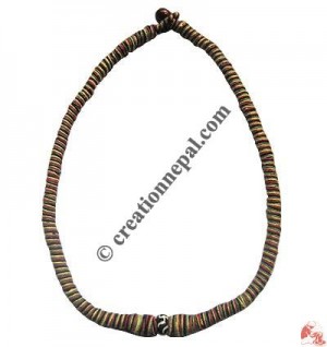 Rasta color cotton wrapping necklace