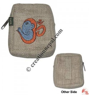Embroidery hemp camera case
