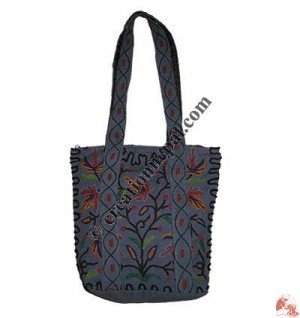 Woolen embroidery ladies bag