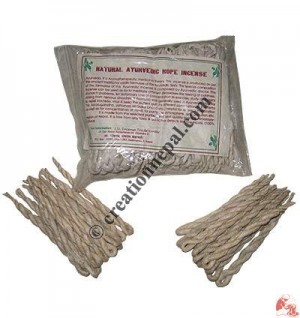 Natural Ayurvedic rope incense (packet of 4 small packs)