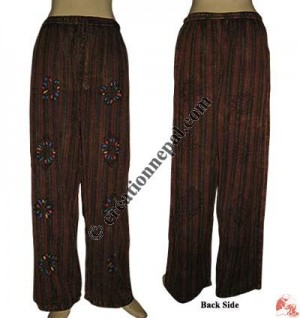 Block print khaddar trouser