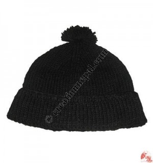 Plain black simple cap 5