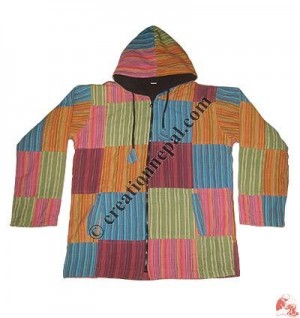Gents khaddar patch-work jacket