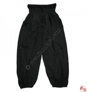 Elastic waist khaddar ladies quarter trouser