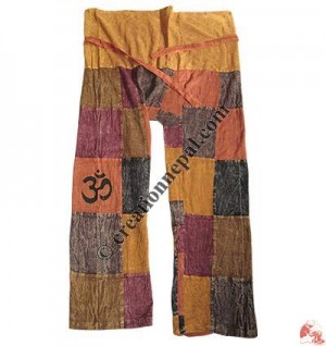 Om print Thai wrapper trouser