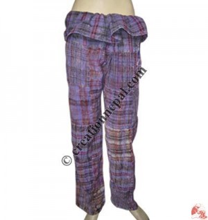 Patch-work stone wash Thai trouser1