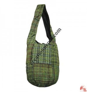 Bottom round patch-work stone wash Lama bag3