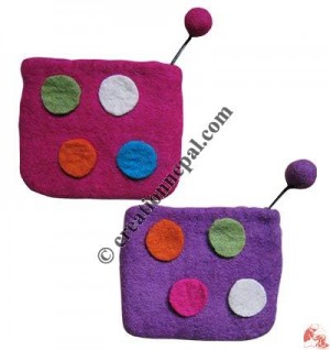 Felt circle coin purse