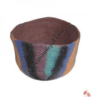 Felt stripes design basket