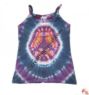Peace design tie-dye rib t-shirt