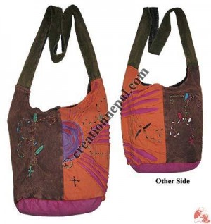Layer cut - hand emb rib lama bag