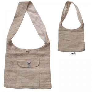 Plain natural color hemp bag