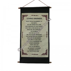 Dalai Lama preaching scroll: Loving Kindness 