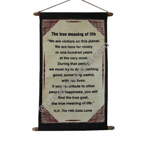 Dalai Lama preaching scroll: The True Meaning of Life 