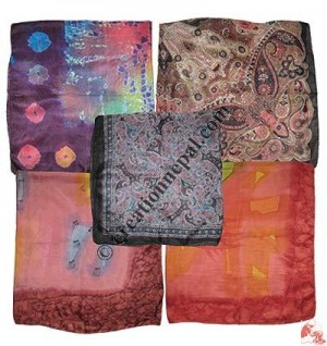 Light weight soft silk square scarf