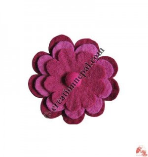 Large size 3-step felt brooch