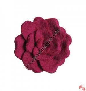 Medium size rose design felt brooch
