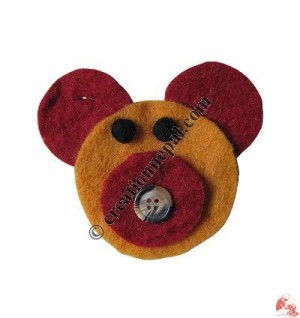Dog cartton felt brooch