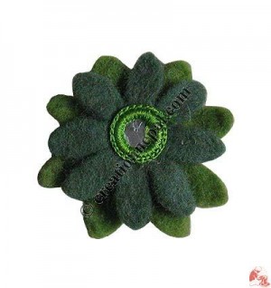 Small size two-step felt flower brooch