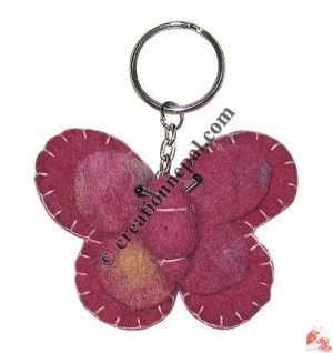 Butterfly felt key ring
