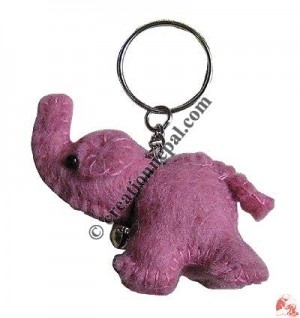 Elephant design felt key ring3