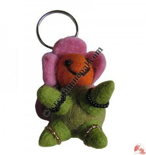 Tortoise design felt key ring