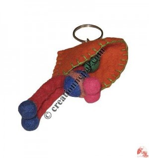 Doll design felt key ring