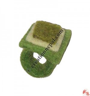 Three-squares felt finger ring