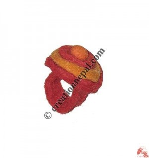 Three-circles felt finger ring