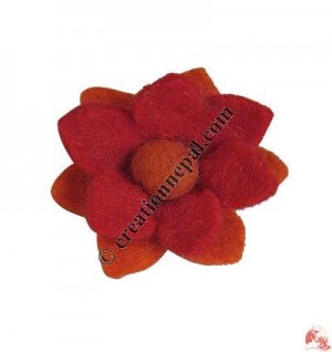 Lotus felt flower felt tic-tic hair clip
