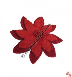 2-step large felt flower hair band