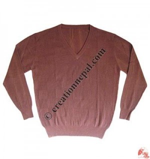 Gents V-neck squares design Pashmina sweater2