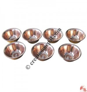 Copper offering bowl set