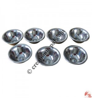 Steel offering bowl set