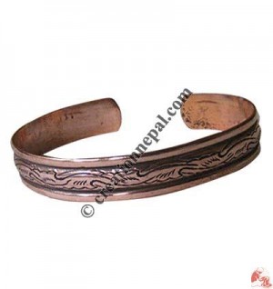 Fire design cupper bangle