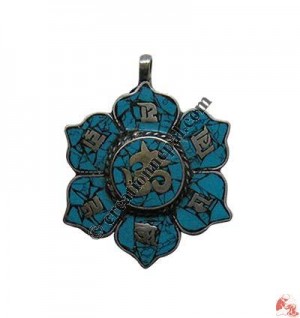 Turquoise Stone setting metal pendant