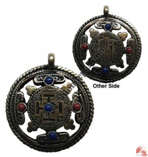 Kalachakra metal pendant