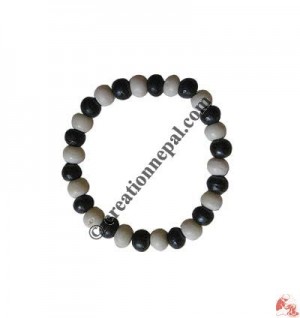 Black and white wristband