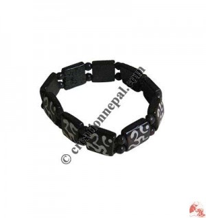 Om design bone bracelet