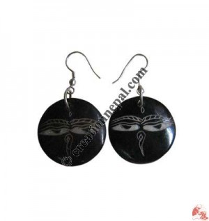 Buddha-eye bone ear ring