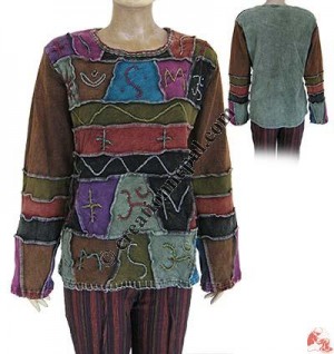 Fully hand embroidered rib t-shirt1