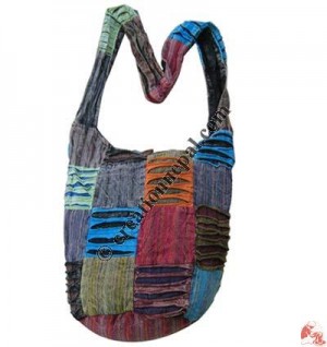 Layer cutting patch-work khaddar bag