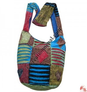 Layer cut and Patch over patch-work bag