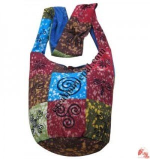 Dots and prints patch-work bag
